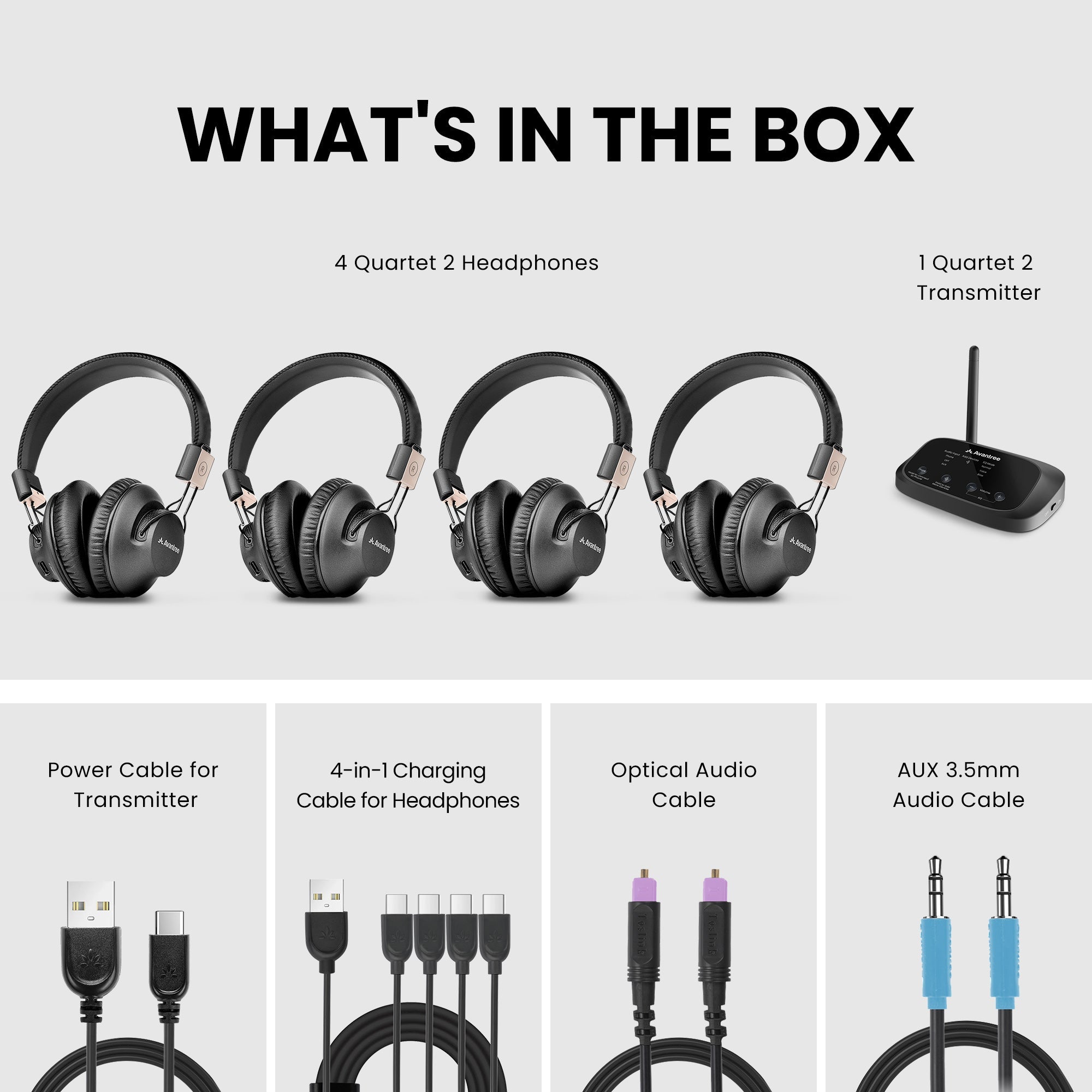 Quartet 2 | Wireless Multi-User Headphones System