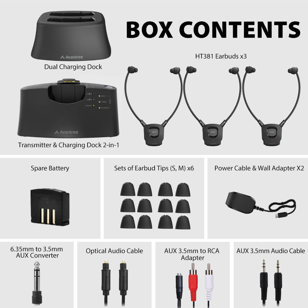 HT3831 | Wireless TV Headphones for Seniors