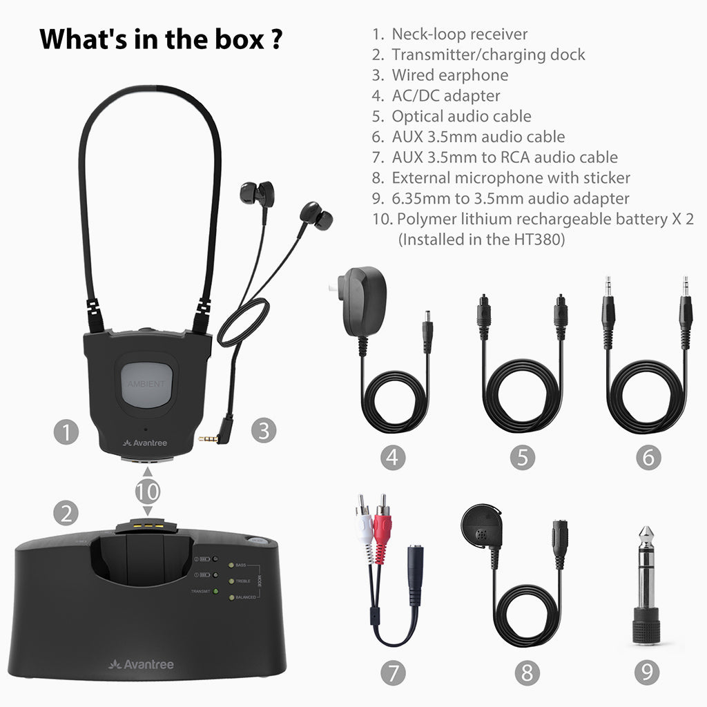 HT380 | Wireless Headphone for TV Watching