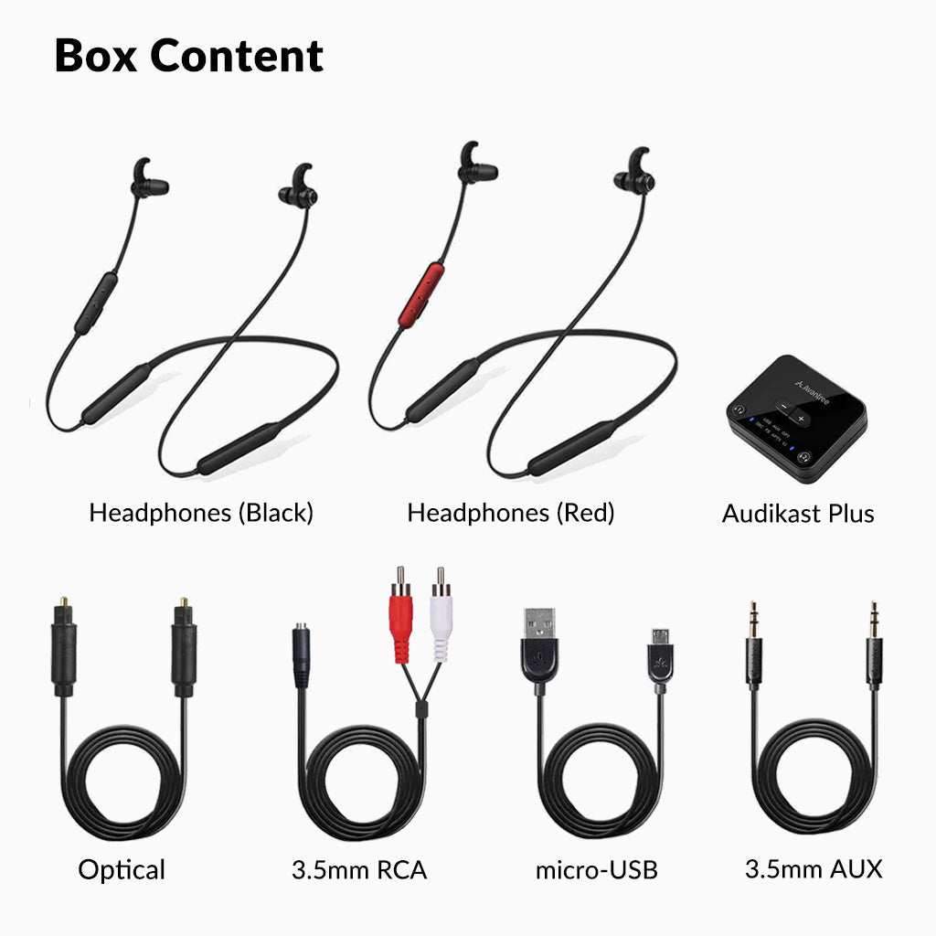 HT41866 | Bluetooth 5.0 Transmitter & Dual Headphone TV Set