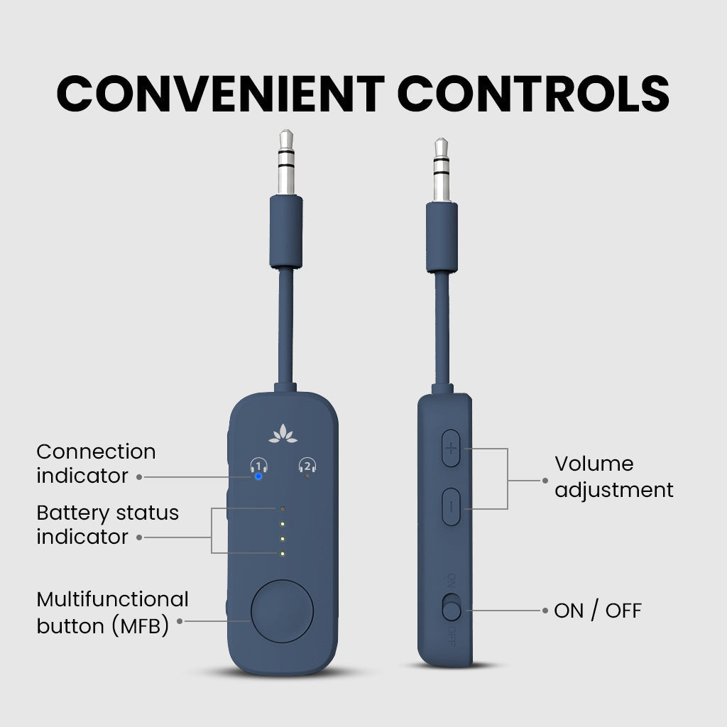 Relay | Airplane Bluetooth Adapter for 2 Headphones