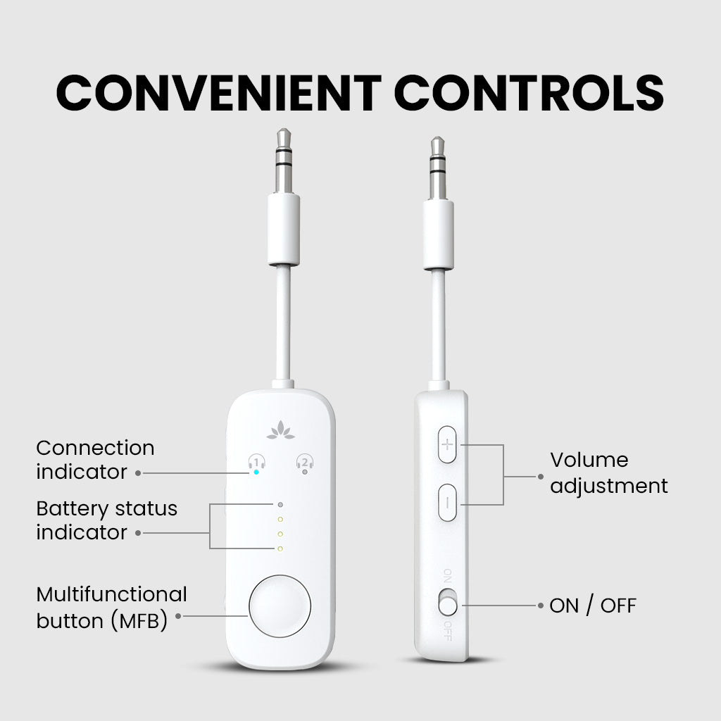 Relay | Airplane Bluetooth Adapter for 2 Headphones