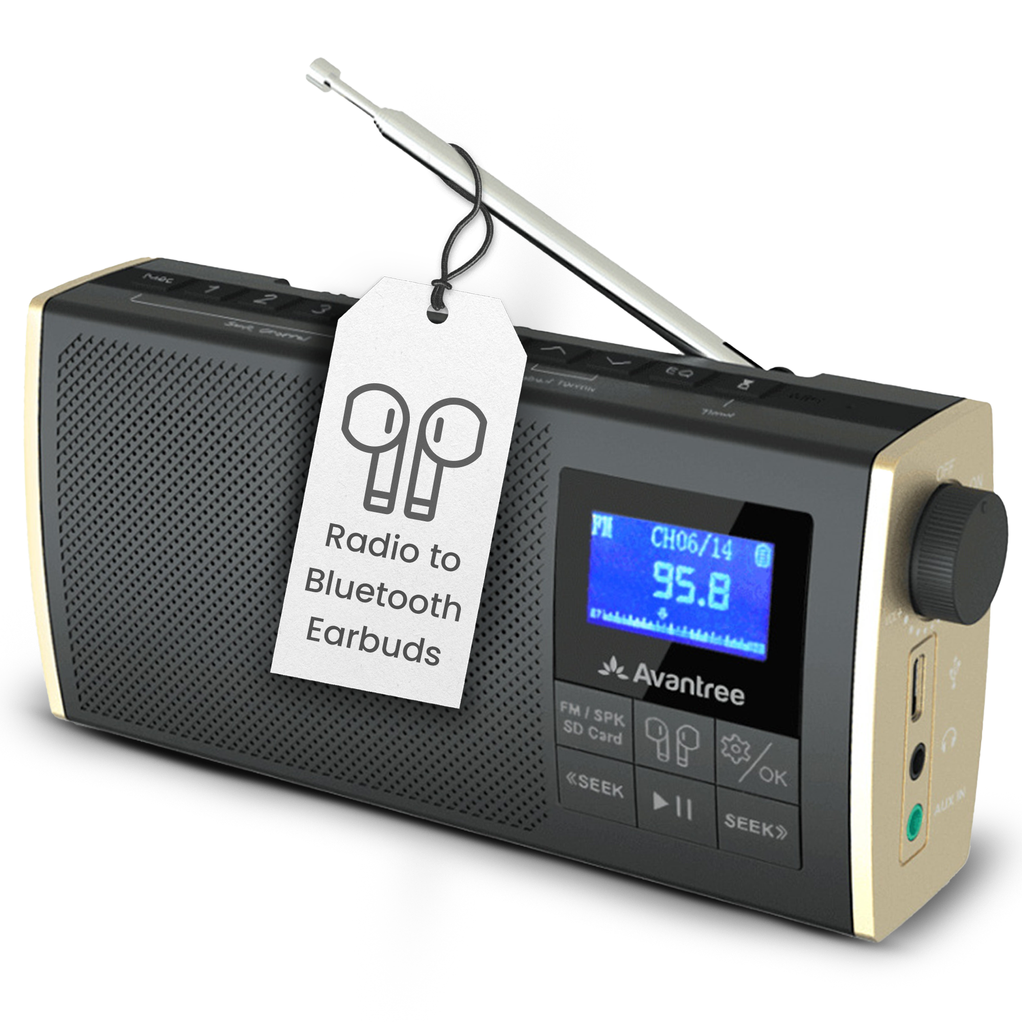 Soundbyte T  |  Portable FM Radio with Bluetooth