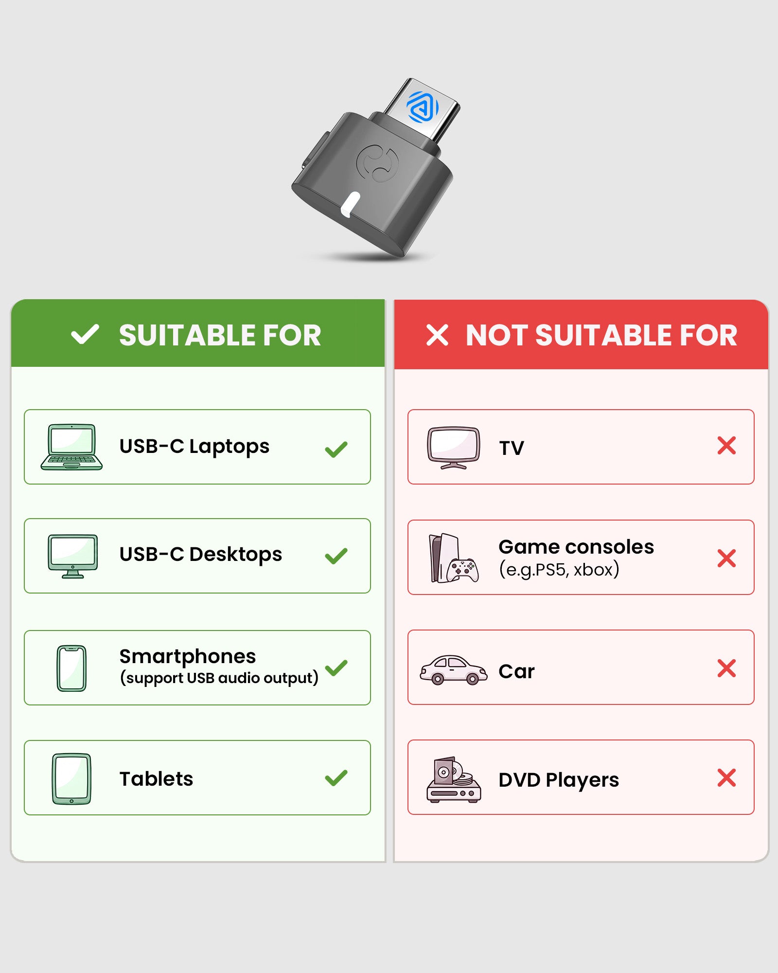 C82 Aura | USB Auracast Audio Transmitter Adapter