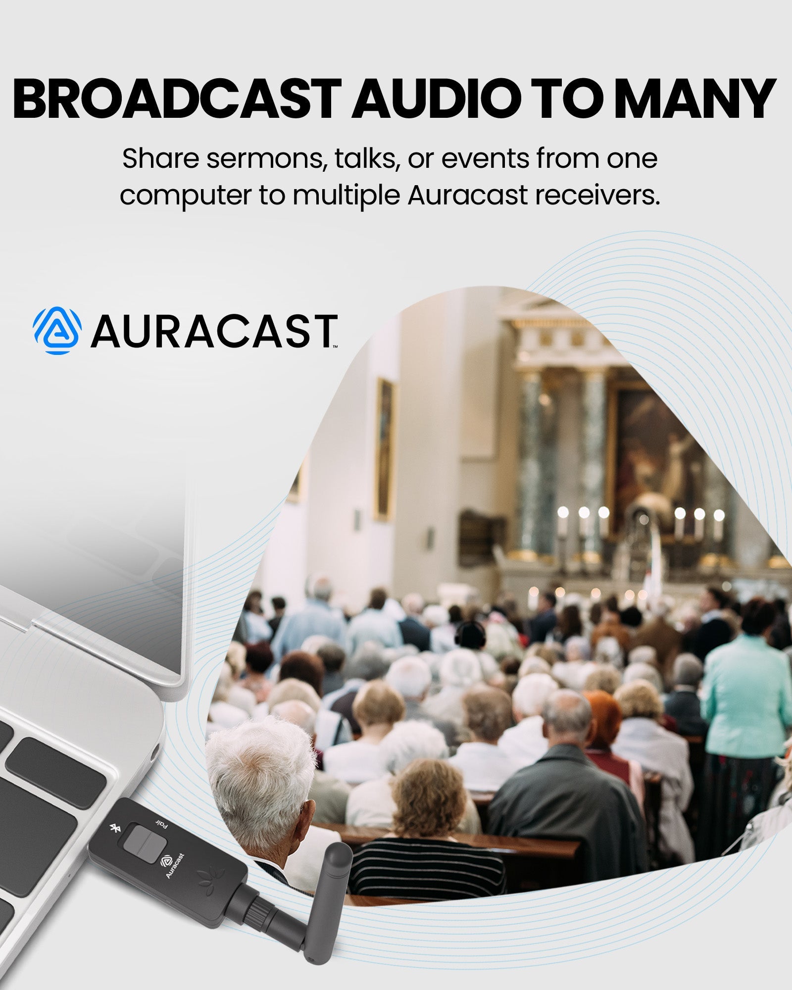 DG60 Aura | USB Auracast Auido Transmitter Adapter