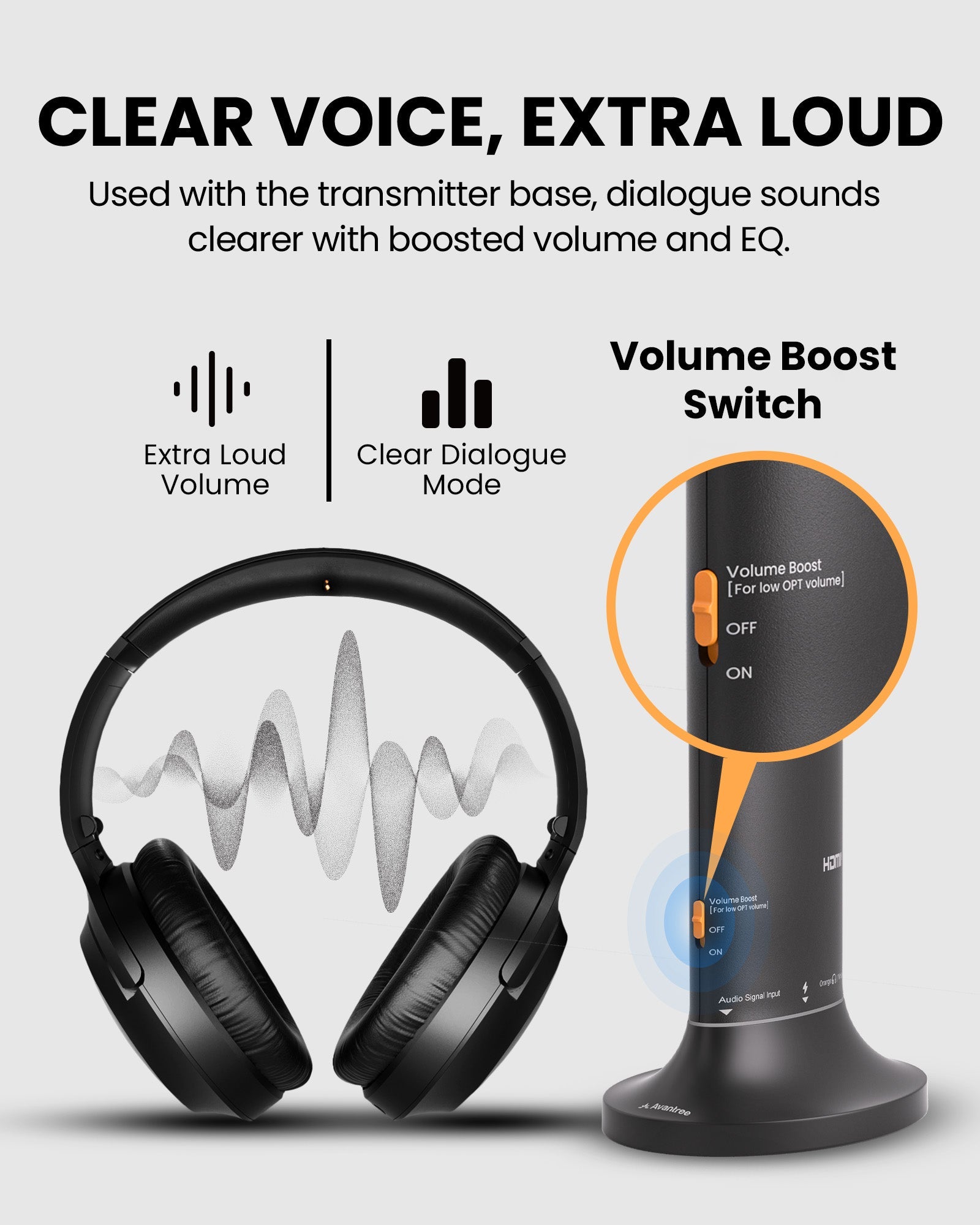 Duet Aura | Auracast Dual Wireless TV Headphones