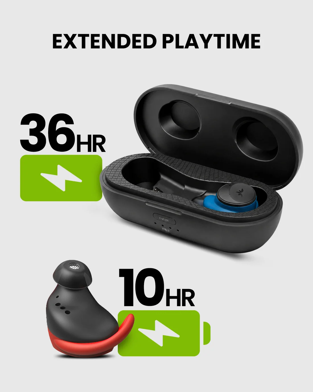 FitLock Aura Travel | Secure-Fit Earbuds + Voyager Adapter