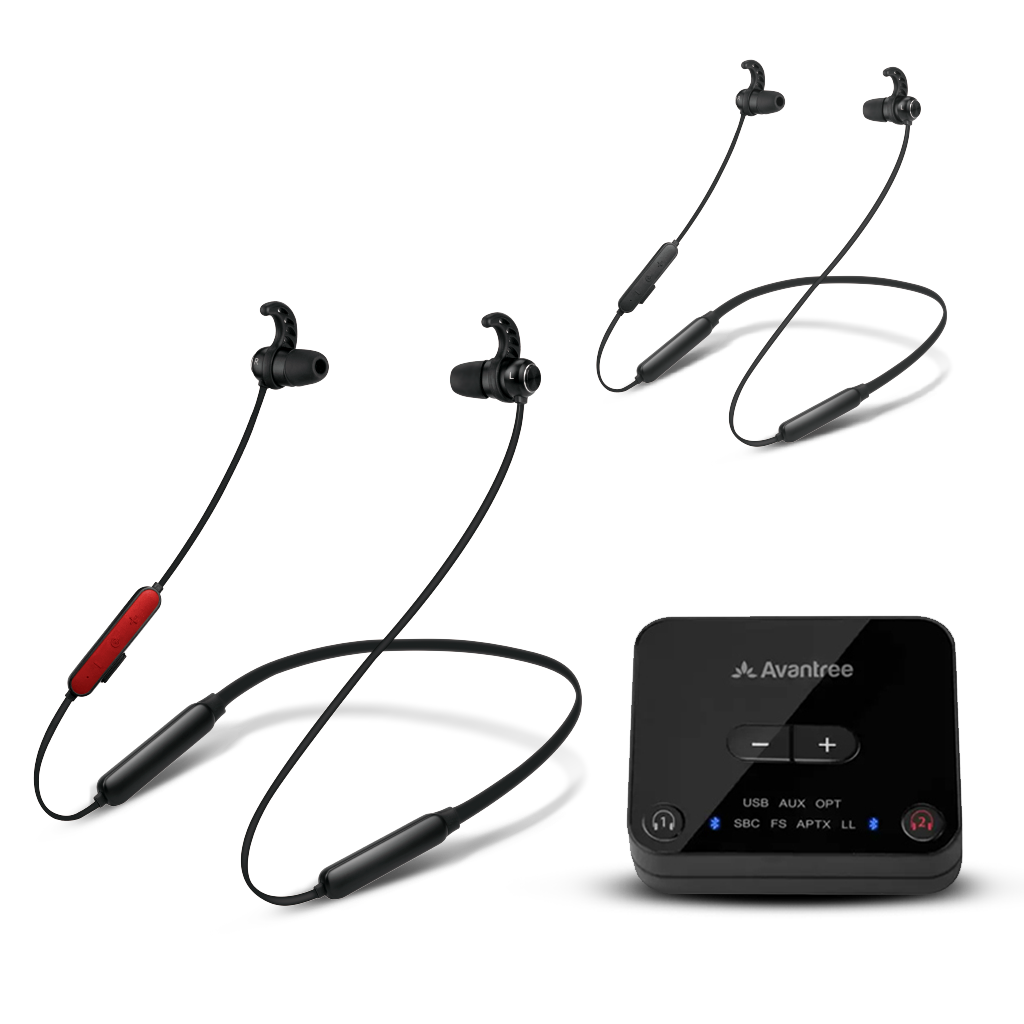 HT41866 | Bluetooth 5.0 Transmitter & Dual Headphone TV Set
