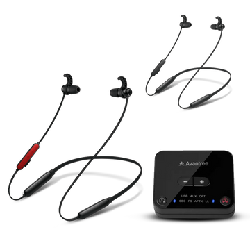 HT41866 | Bluetooth 5.0 Transmitter & Dual Headphone TV Set