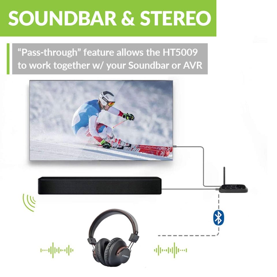 HT5009 | Wireless Headpones for TV with Transmitter