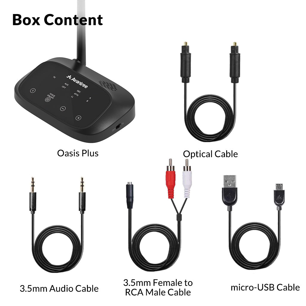 Oasis Plus | Best Bluetooth Transmitter for TV