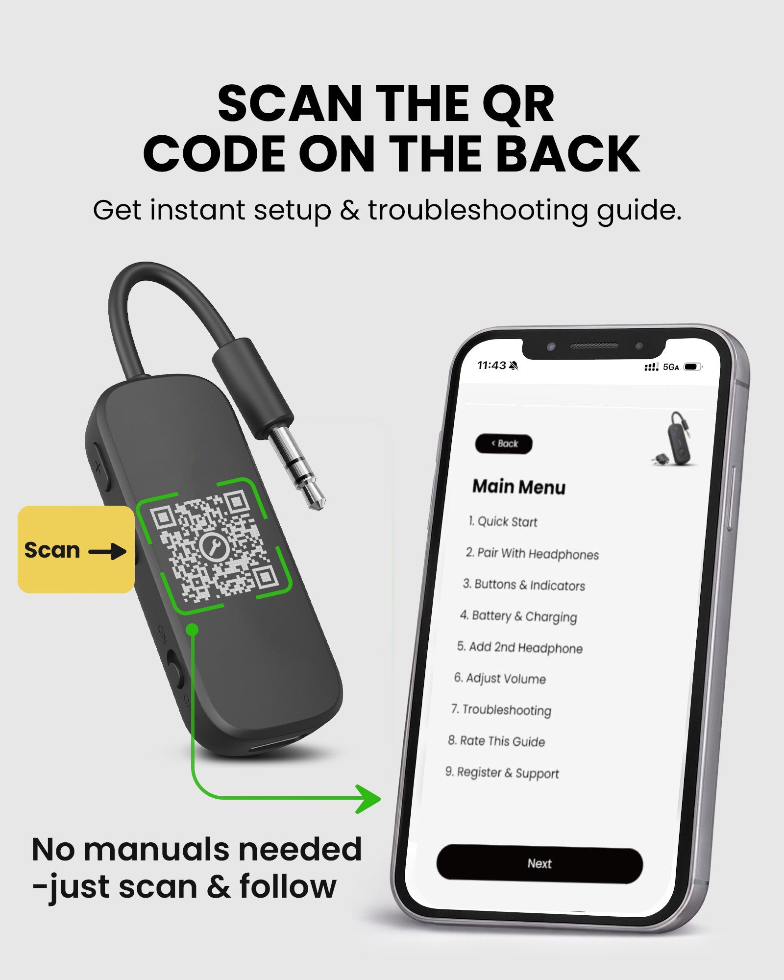 Relay | Airplane Bluetooth Adapter for 2 Headphones