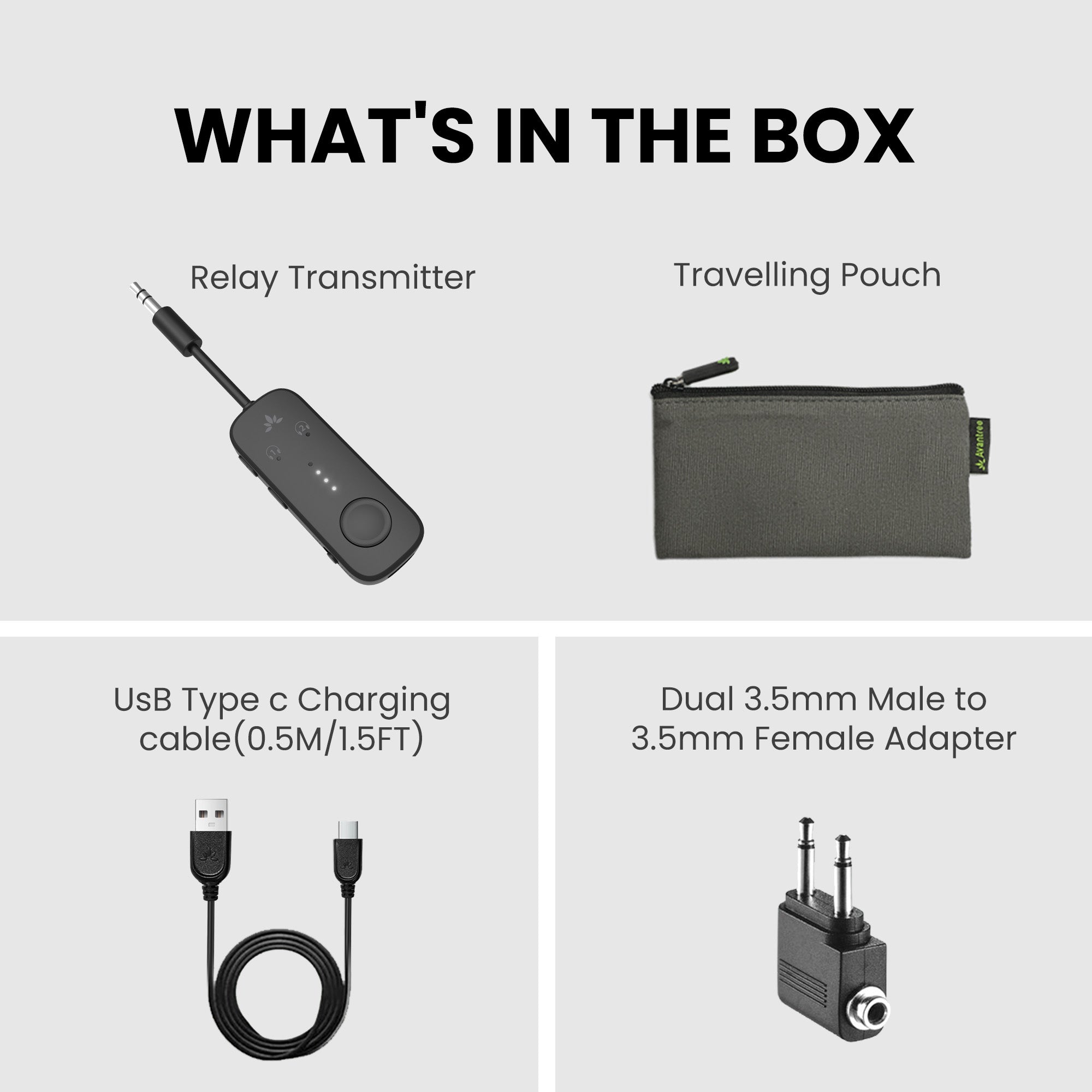 Relay | Airplane Bluetooth Adapter for 2 Headphones