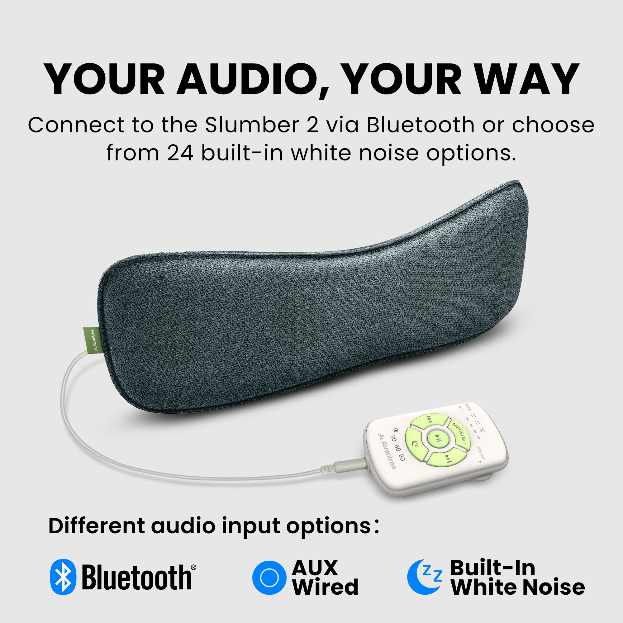 Slumber 2  | Bluetooth Pillow Speaker for Sleep