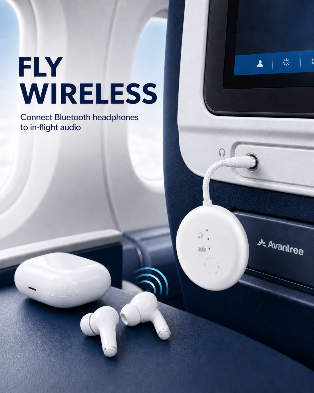 SoundJet R1 | Airplane Bluetooth Adapter for Two Headphones