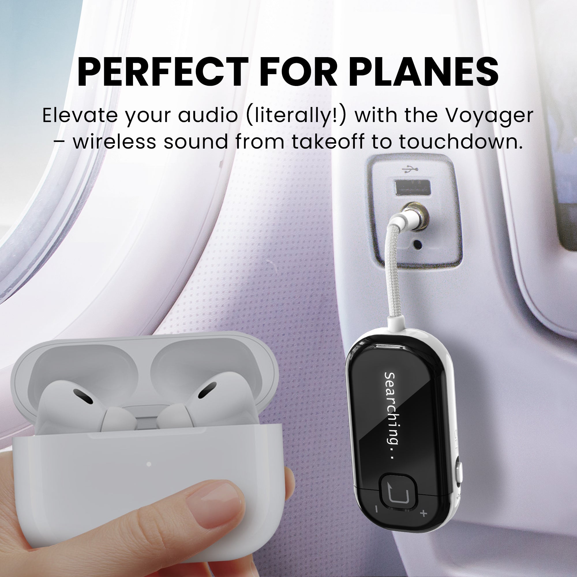 Voyager | Bluetooth Airplane Adapter with Auracast